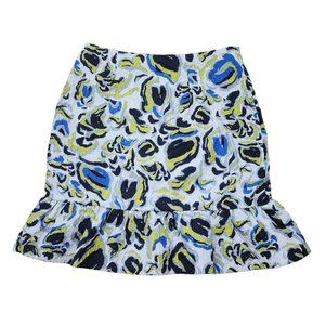 Saloni NWT Blue Skirt Lou Crinkle Ruffle 4
